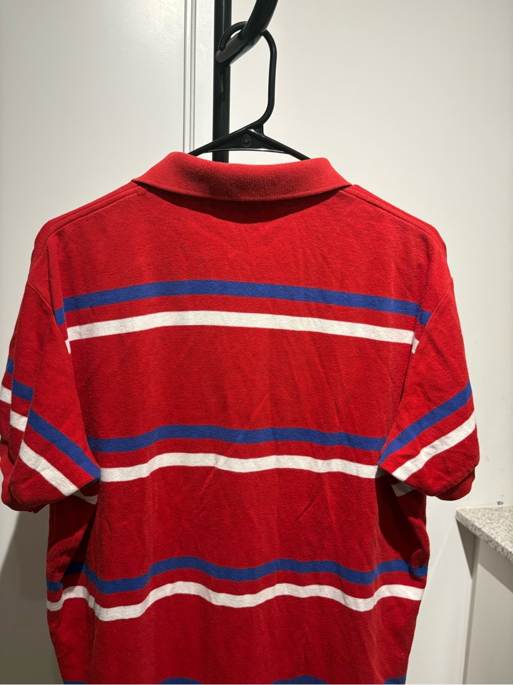 Polo by Ralph Lauren Red Stripe Polo with Blue & White Bands - Picture 8 of 8